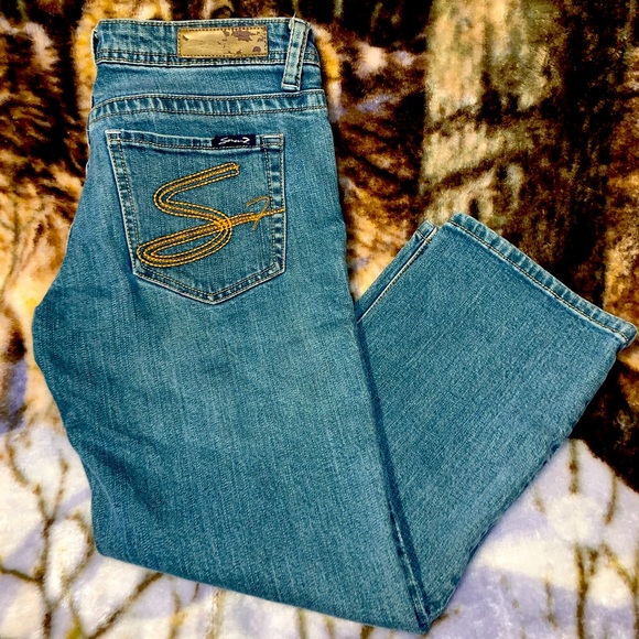 Great Condition Seven Stretch Capri Jeans Size 28 - Picture 2 of 16